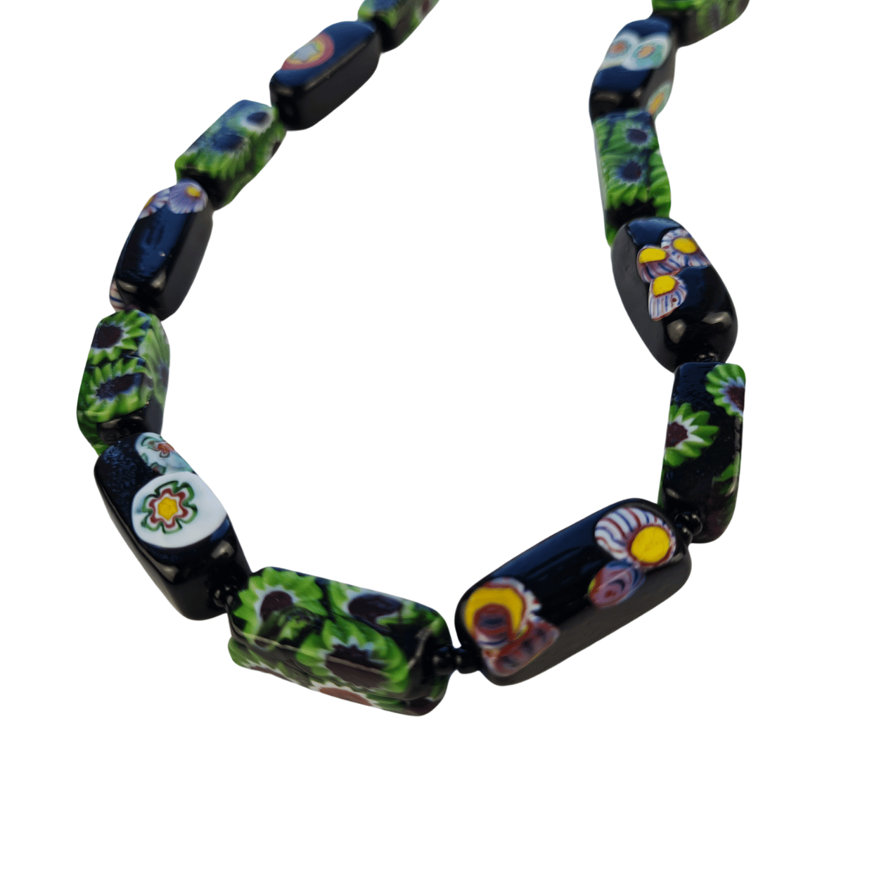 vintage millefiori glass beads