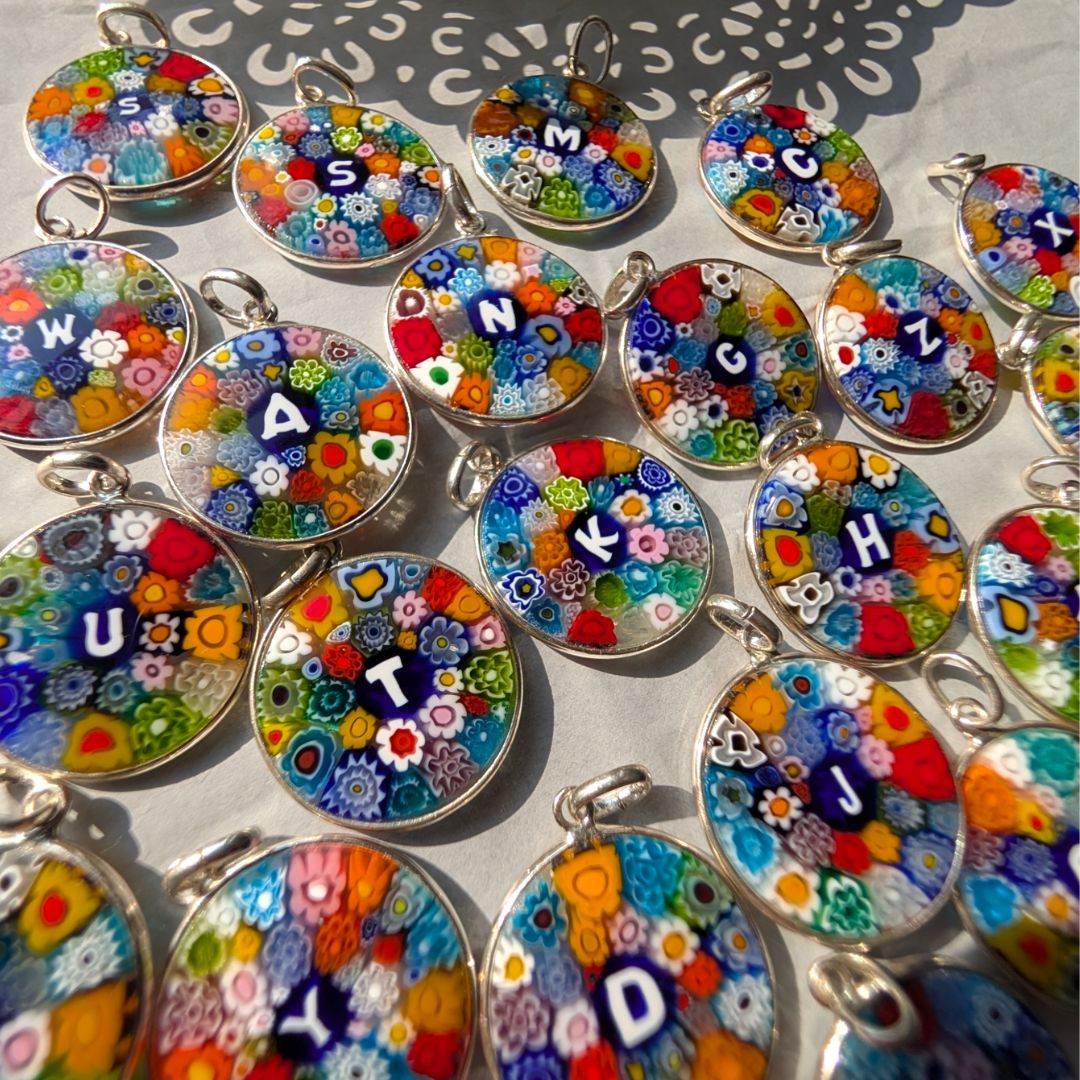 MILLEFIORI COLORFUL MURANO GLASS PENDANTS