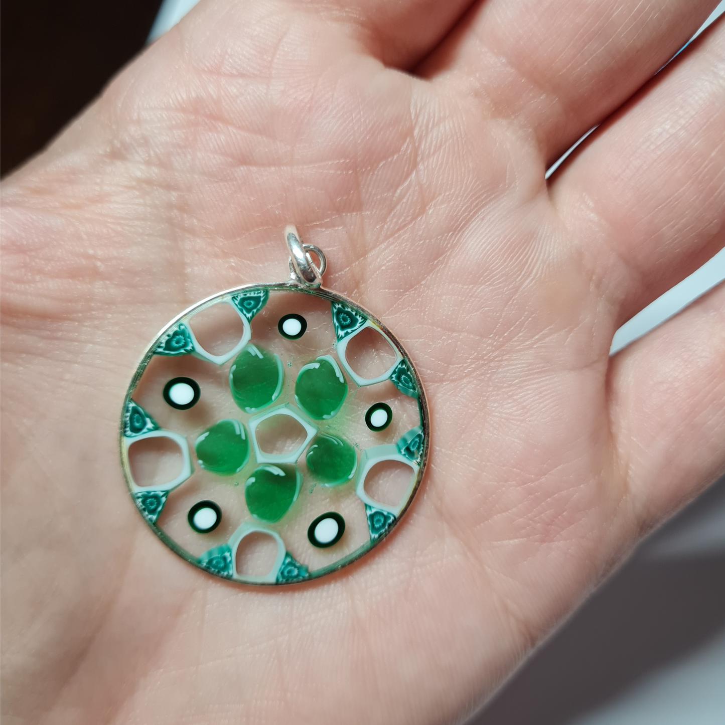 Green Midi Millefiori Necklace