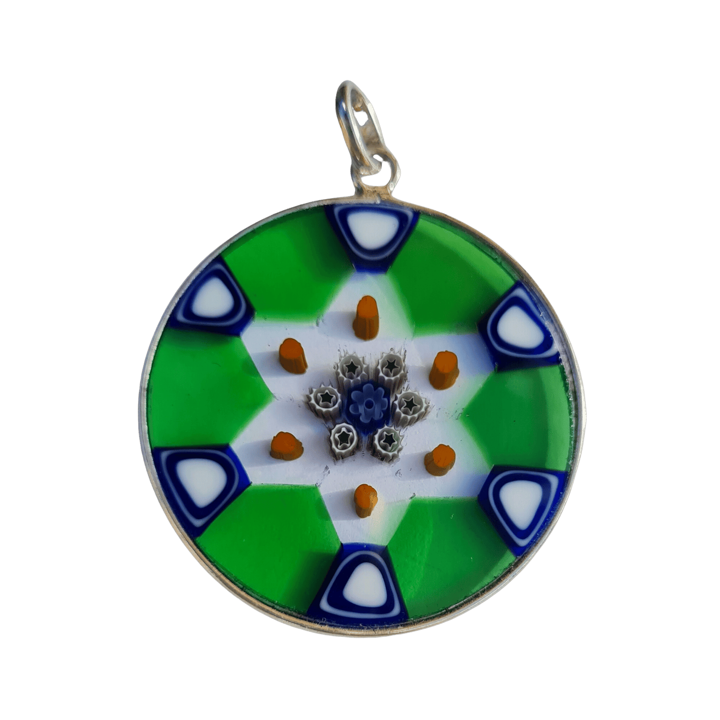 green millefiori murrina murano glass