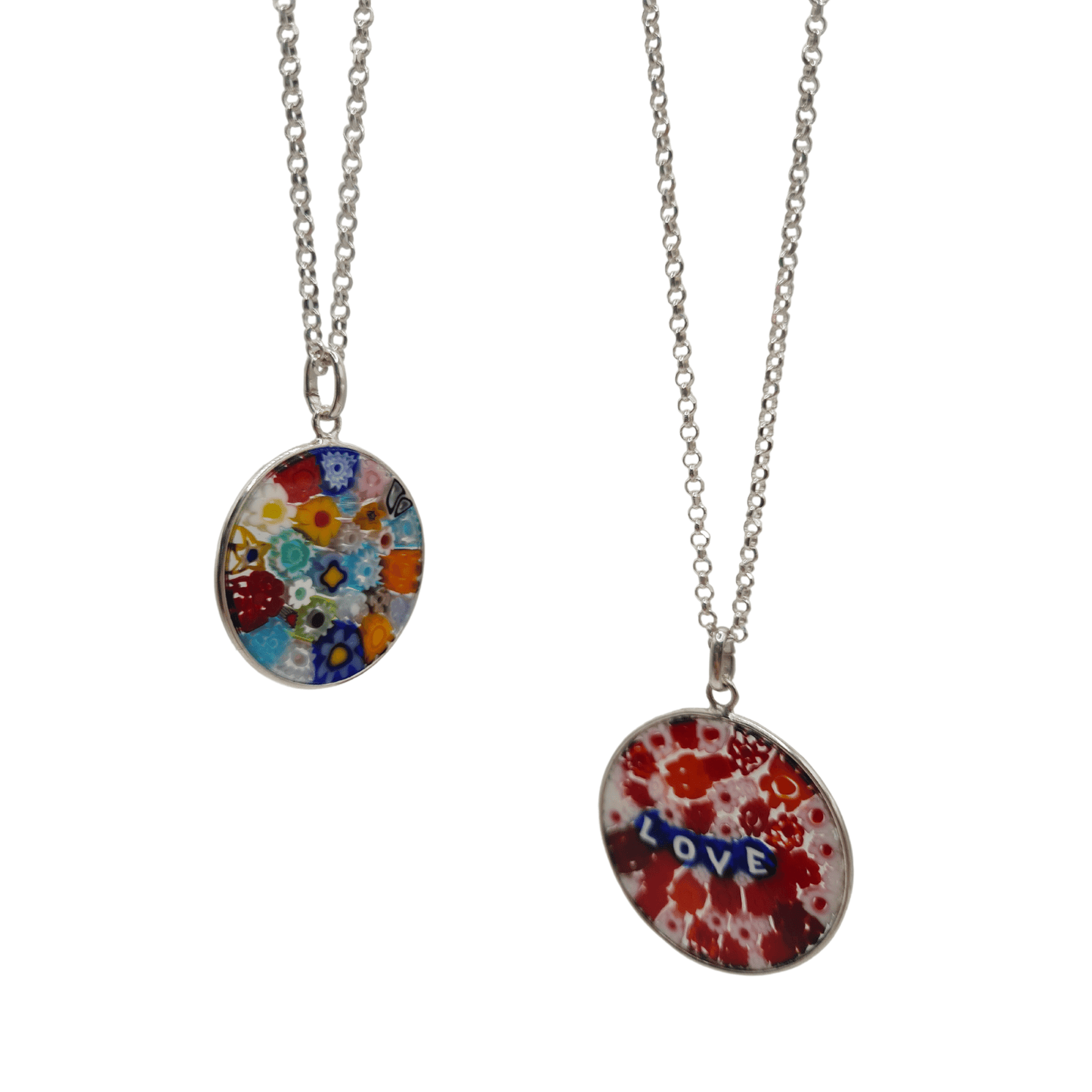 Sterling Silver Rolo Chain (for Millefiori Pendant)