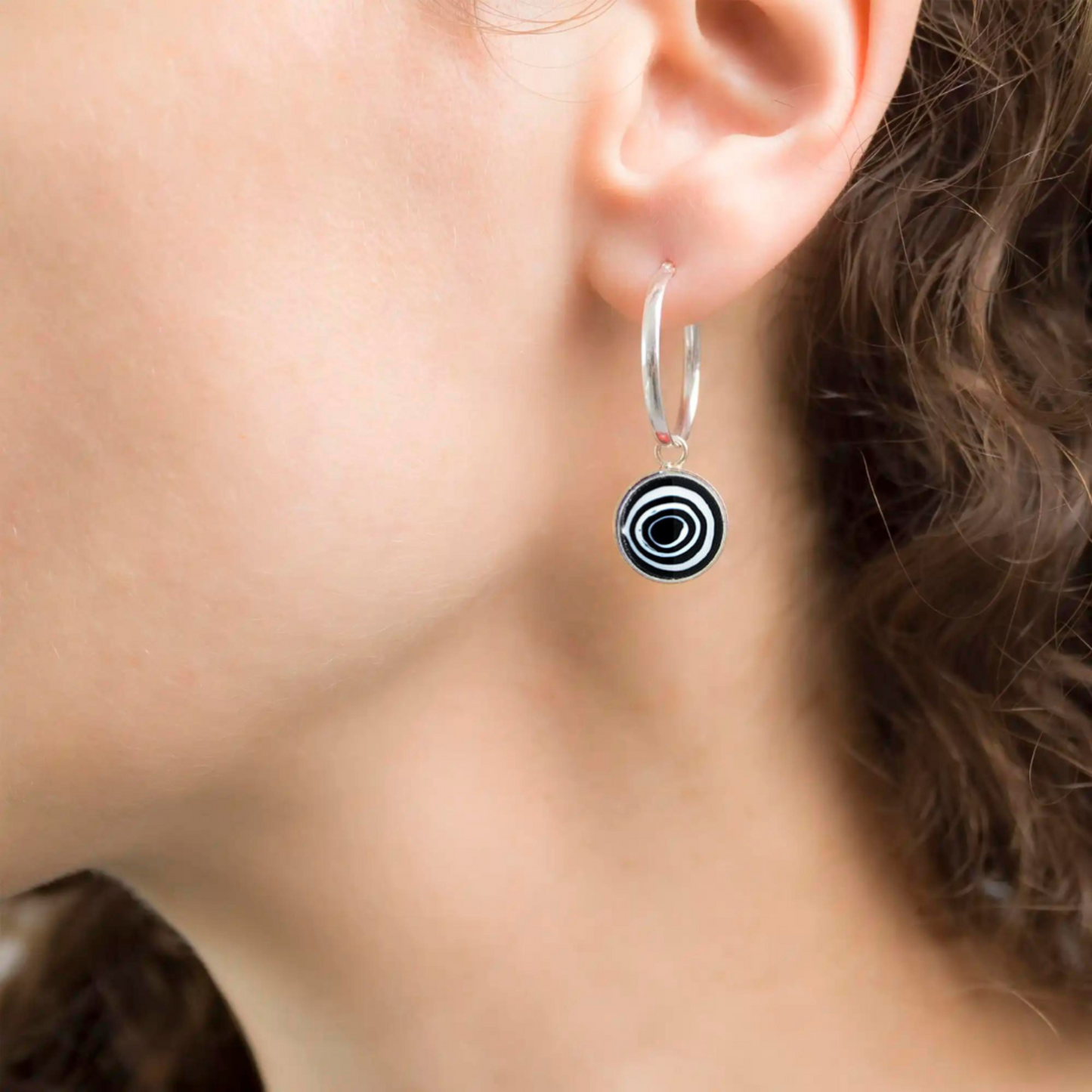 INFINITY Black & White - Small Earrings