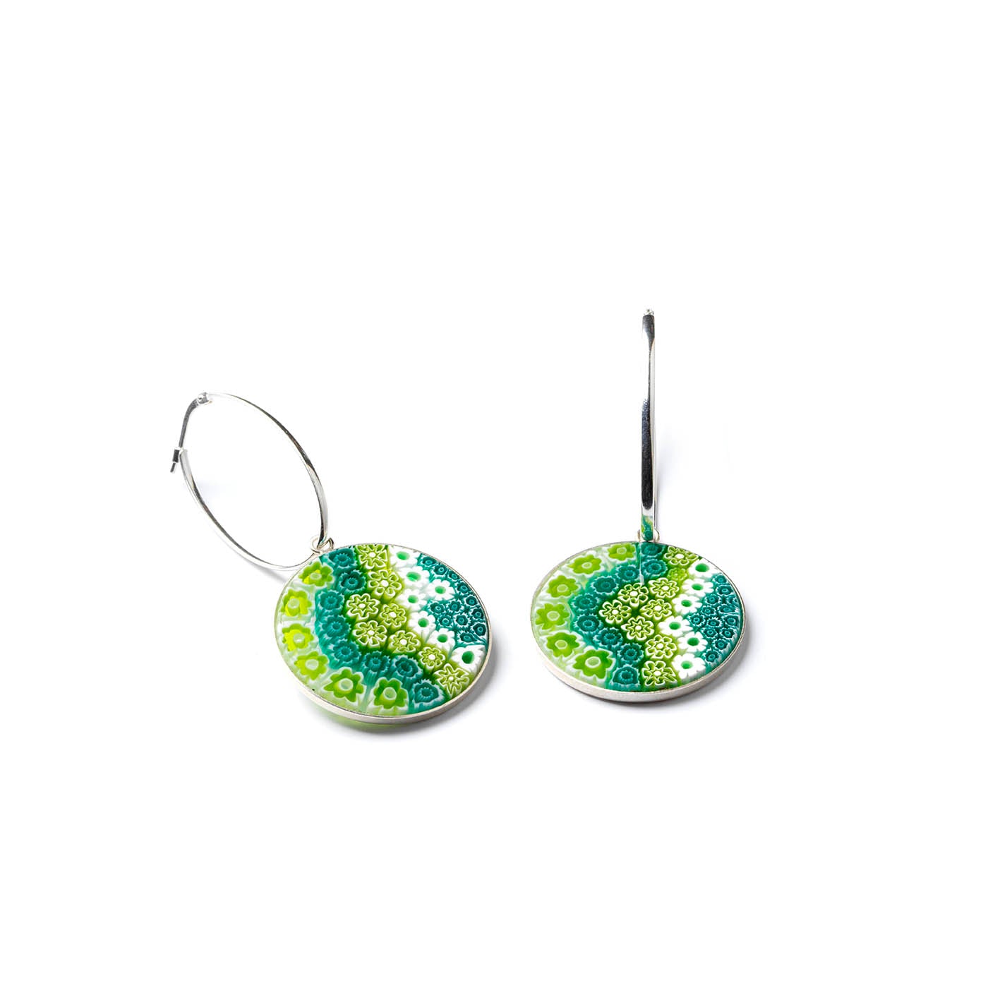 MILKY WAY Green - Large Drop Earrings