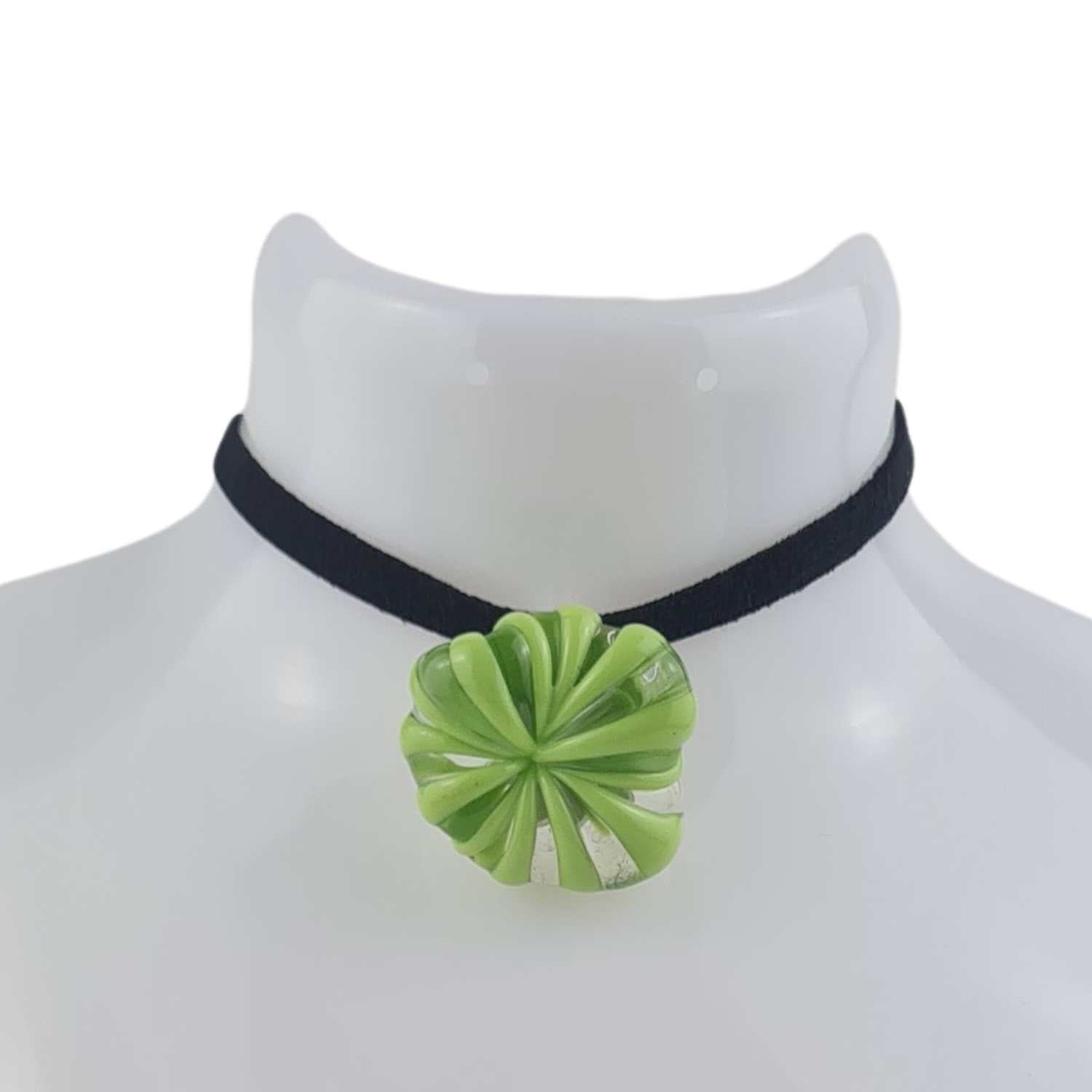 green glass meringue pendant