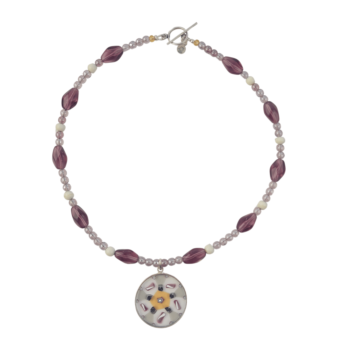 millefiori murano glass beads necklace