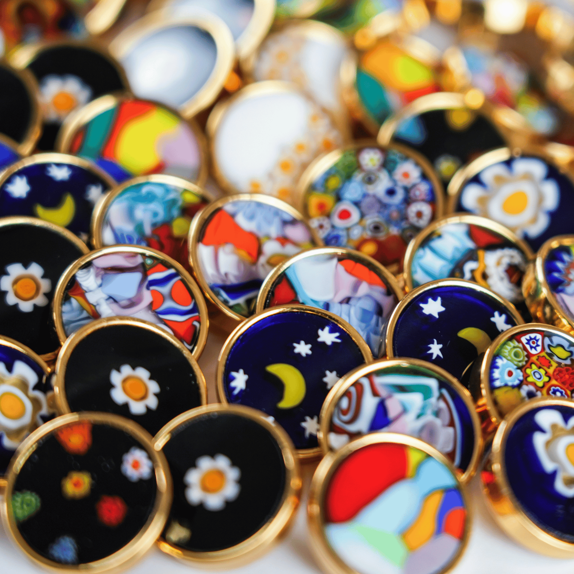 millefiori murrina buttons