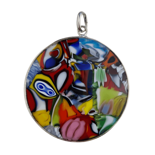 abstract multicolour millefiori murrina