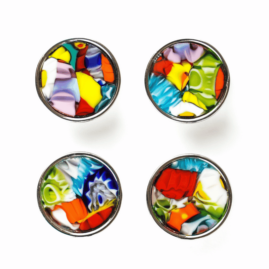 Large Millefiori Button - Kaleidoscope Multicolour