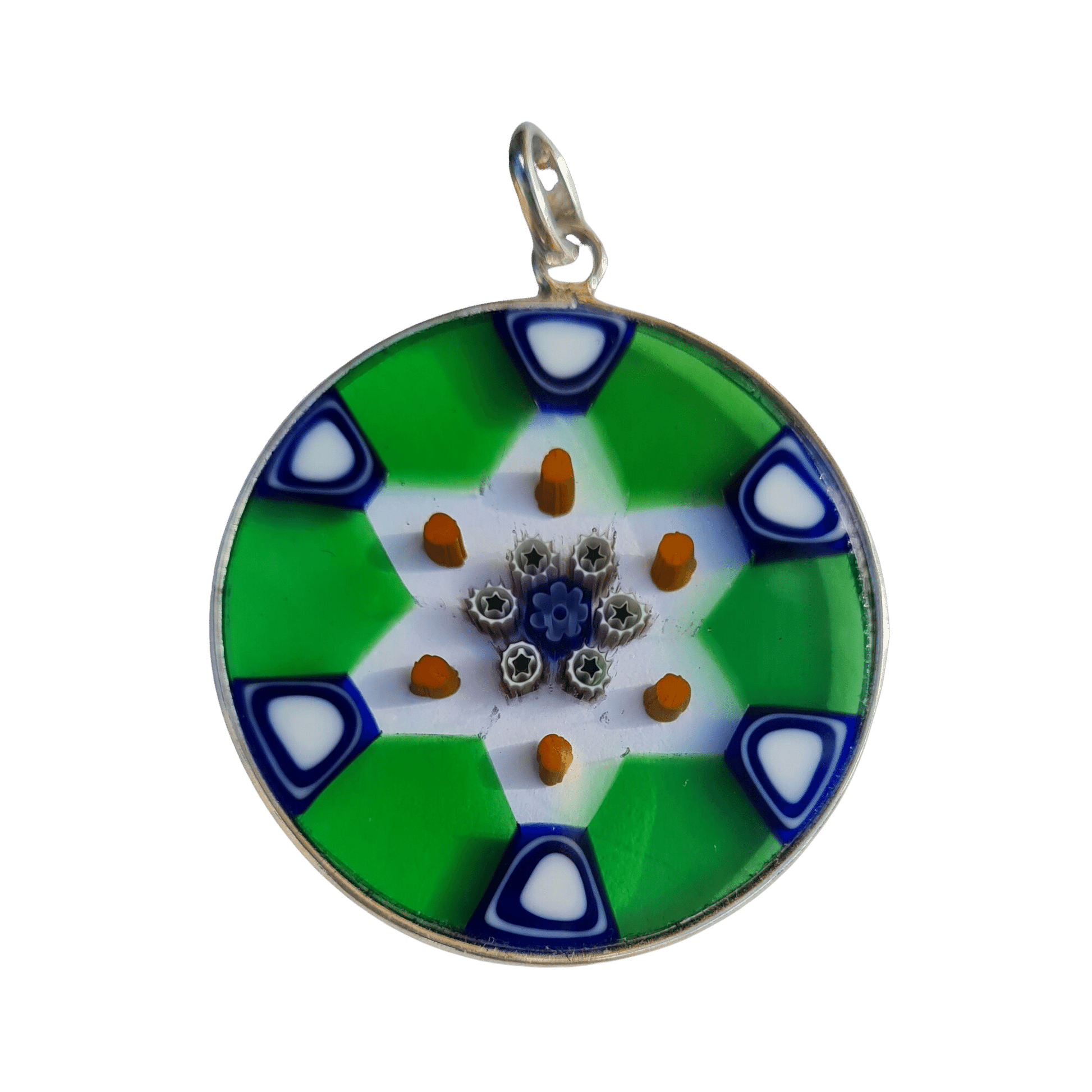 green millefiori murrina murano glass 