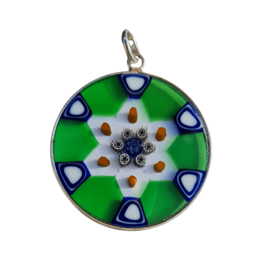 green millefiori murrina murano glass 
