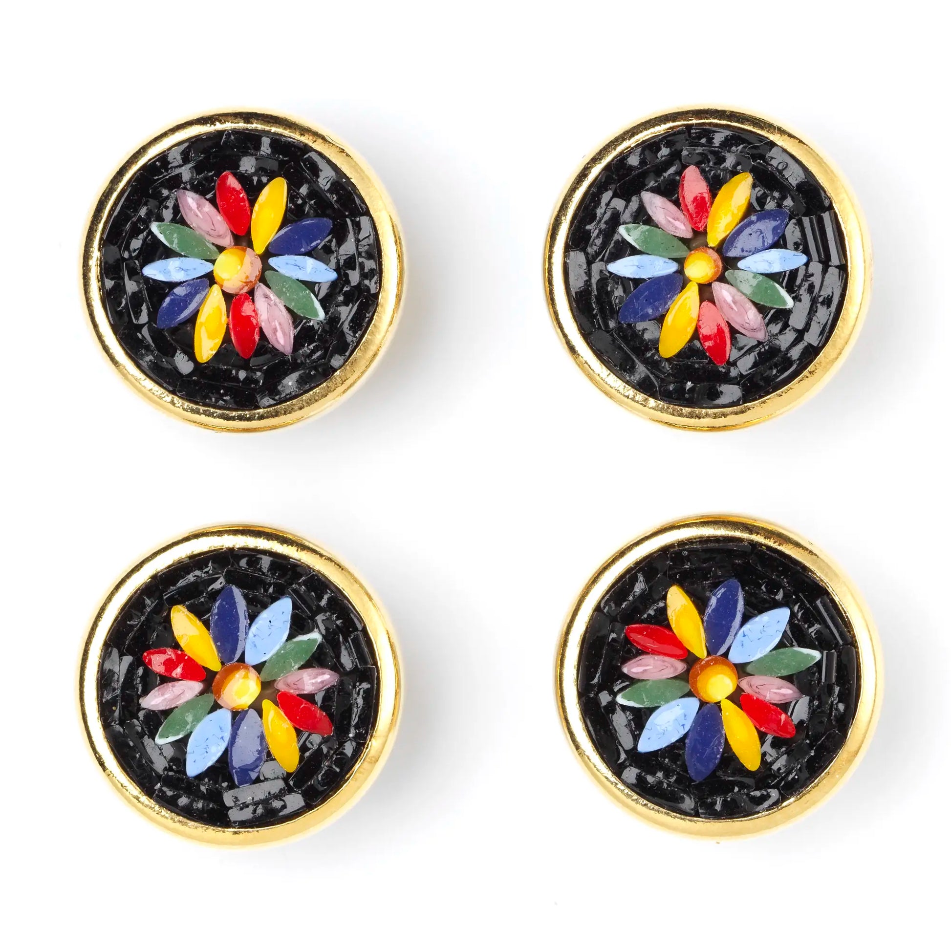 multicolour daisy unique button