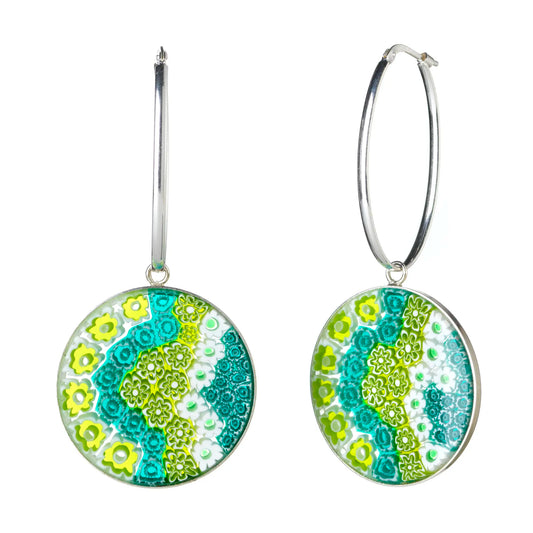 MILKY WAY Green - Large Drop Earrings