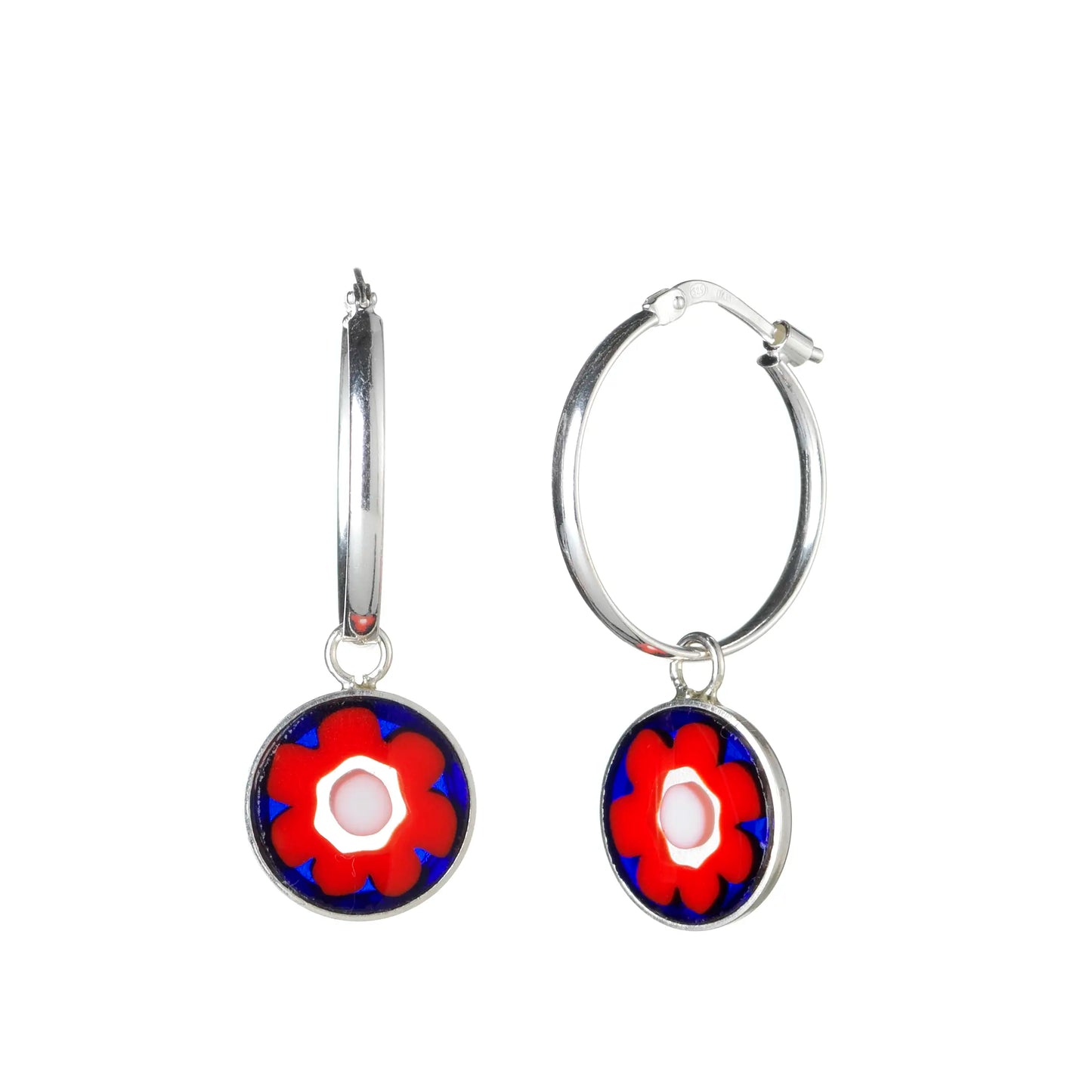 FLOWER Red - Small Earrings