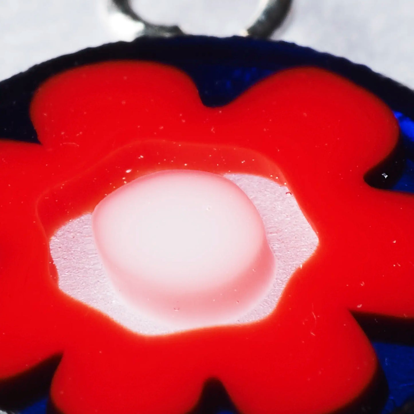 FLOWER Red - Small Earrings